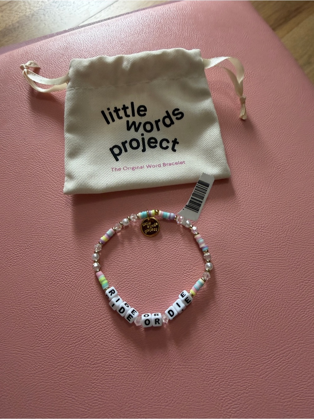 Women’s  "Ride or Die" Pastel Bead Bracelet nwt new